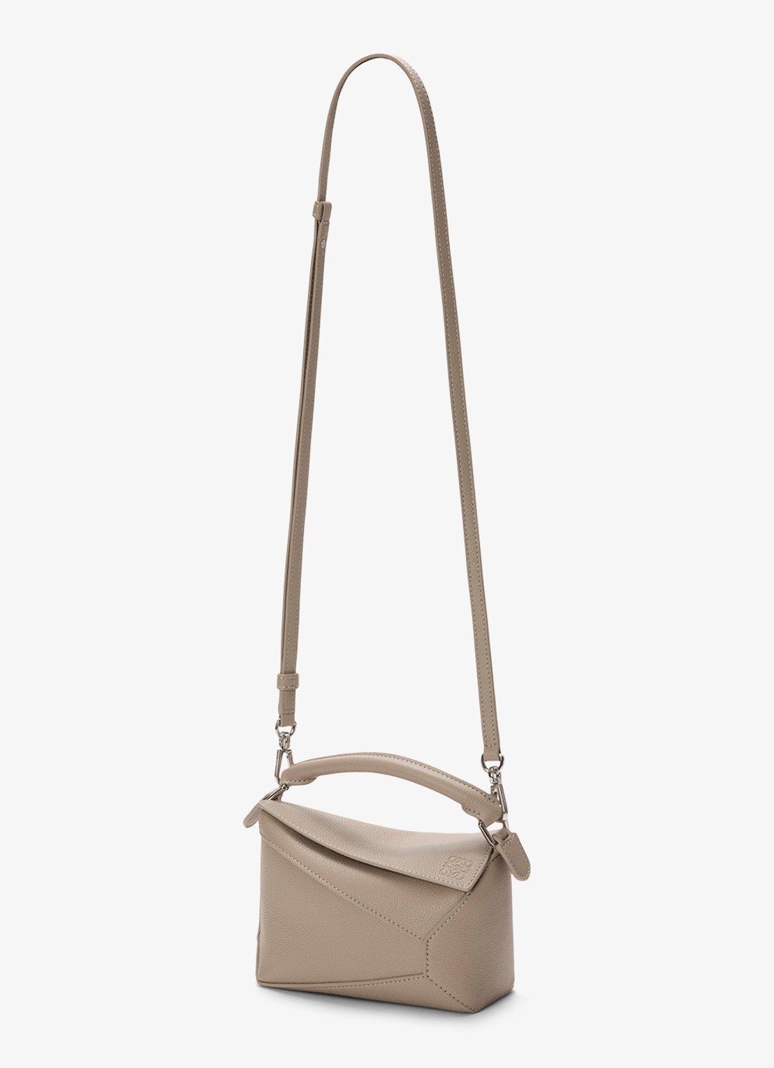 LOEWE Puzzle Edge Mini handtas van kalfsleer - detail 5 zand
