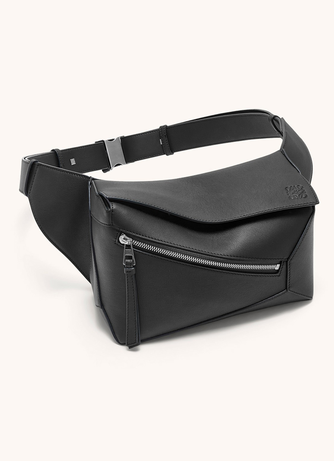 LOEWE Puzzle Edge Small crossbodytas van kalfsleer - detail 5 zwart