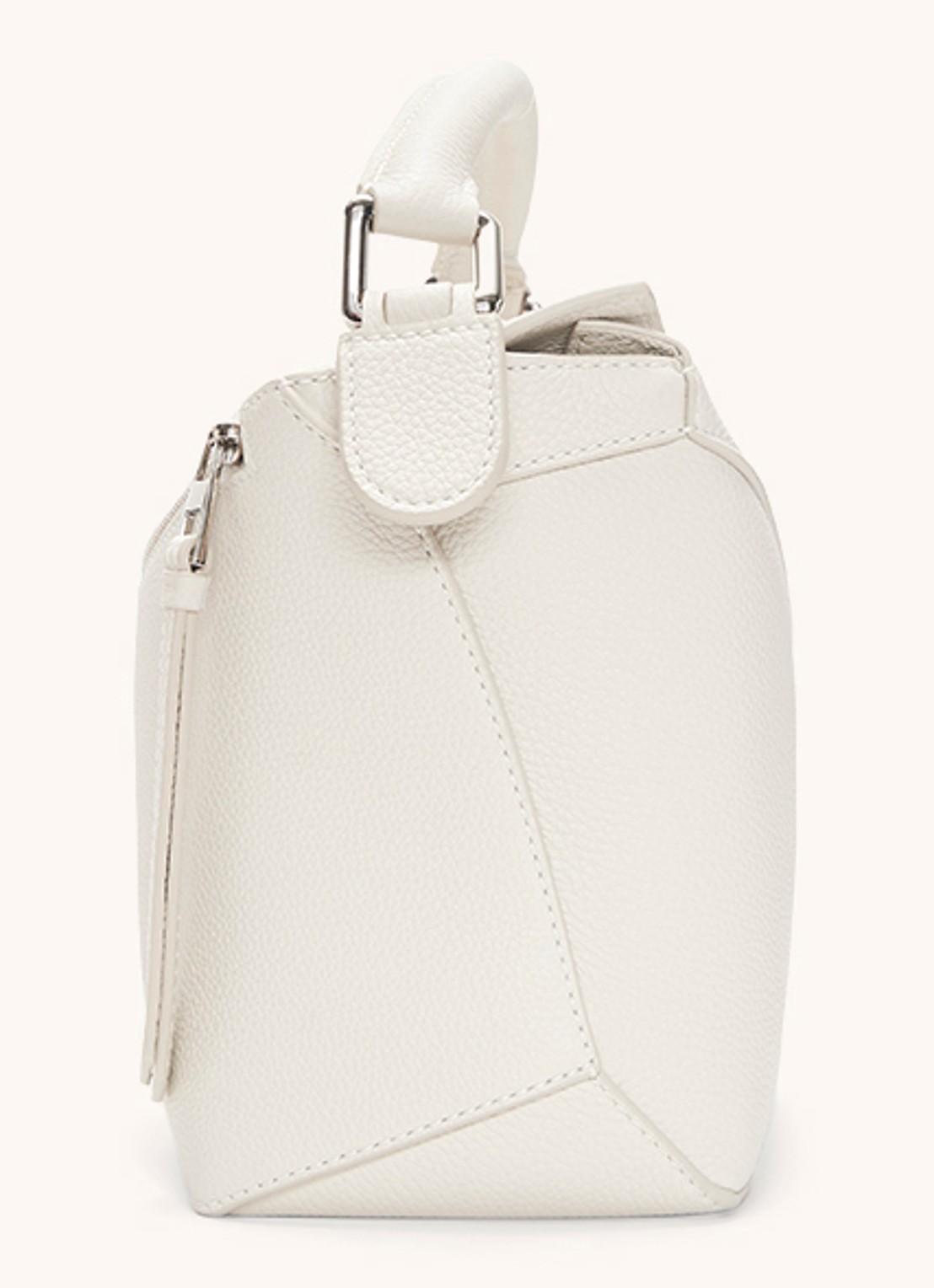 LOEWE Puzzle Edge Small handtas van kalfsleer - achterkant 8 wit