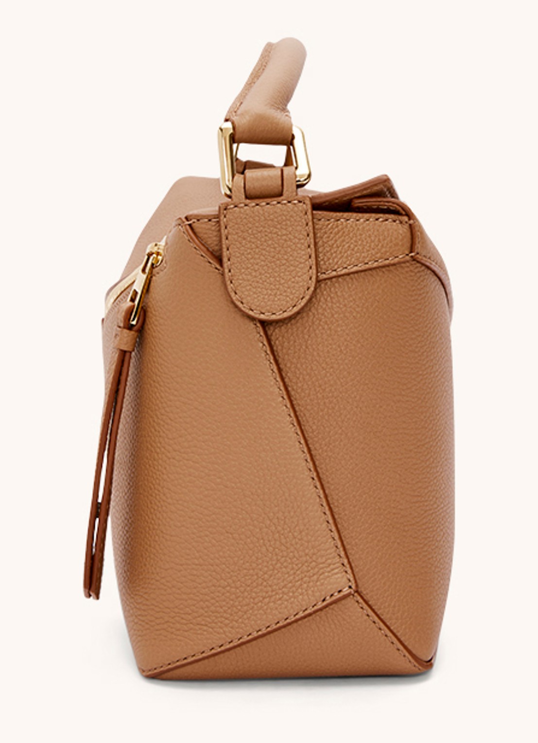 LOEWE Puzzle Edge Small handtas van kalfsleer - detail 4 lichtbruin
