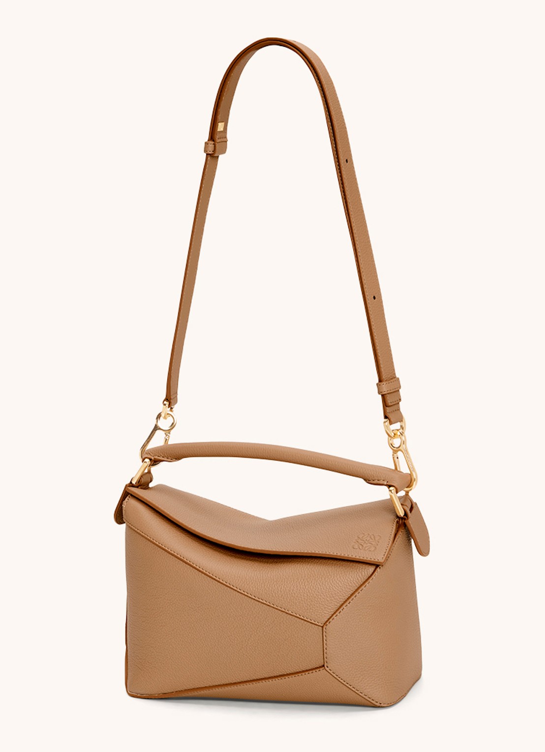 LOEWE Puzzle Edge Small handtas van kalfsleer - detail 5 lichtbruin
