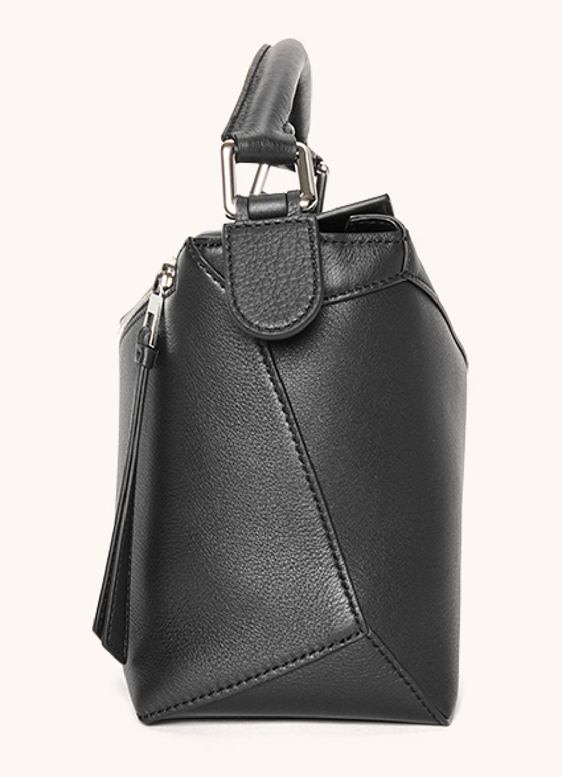 LOEWE Puzzle Edge Small handtas van kalfsleer - achterkant zwart