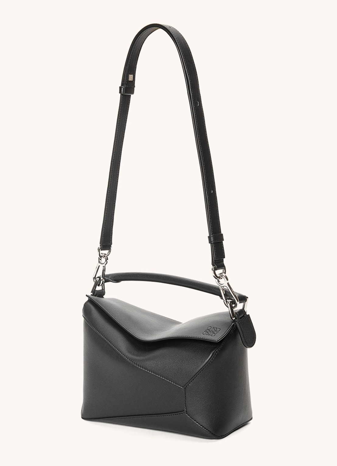 LOEWE Puzzle Edge Small handtas van kalfsleer - detail 3 zwart