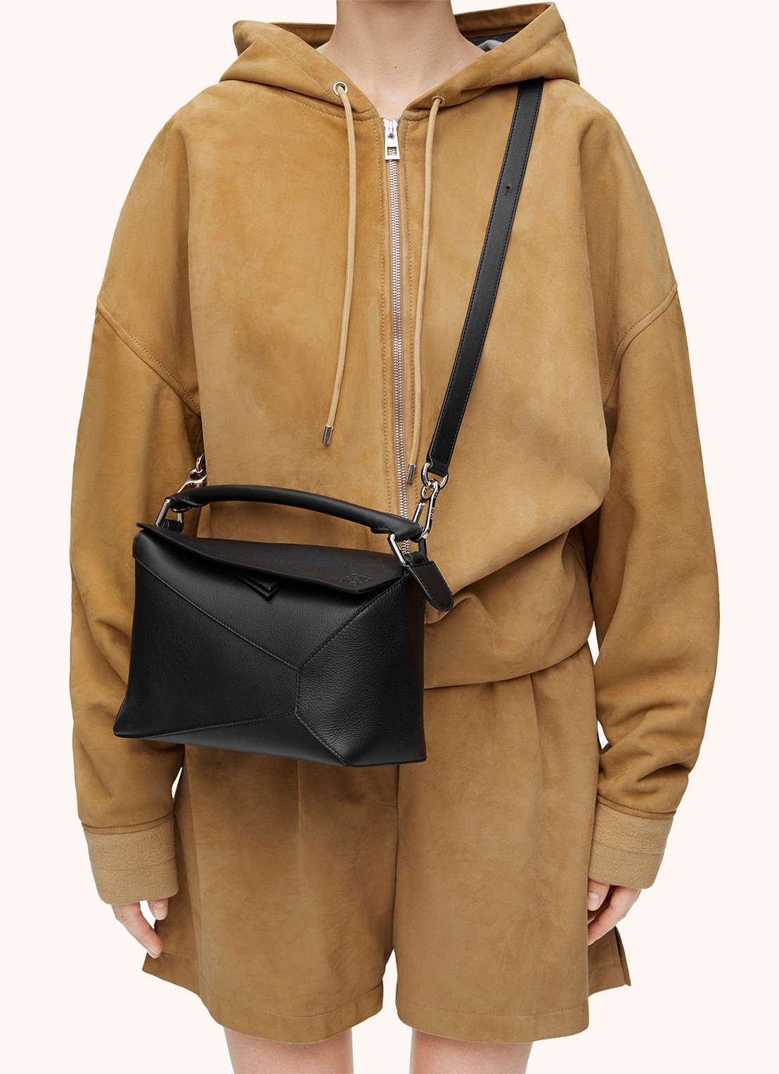 LOEWE Puzzle Edge Small handtas van kalfsleer - detail 6 zwart