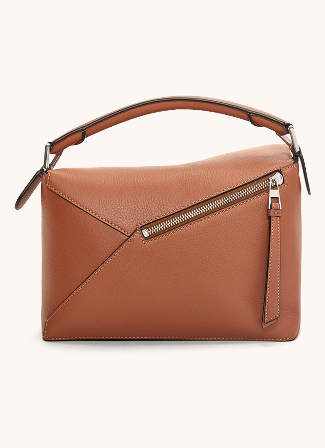 LOEWE Puzzle Edge Small handtas van kalfsleer - detail lichtbruin