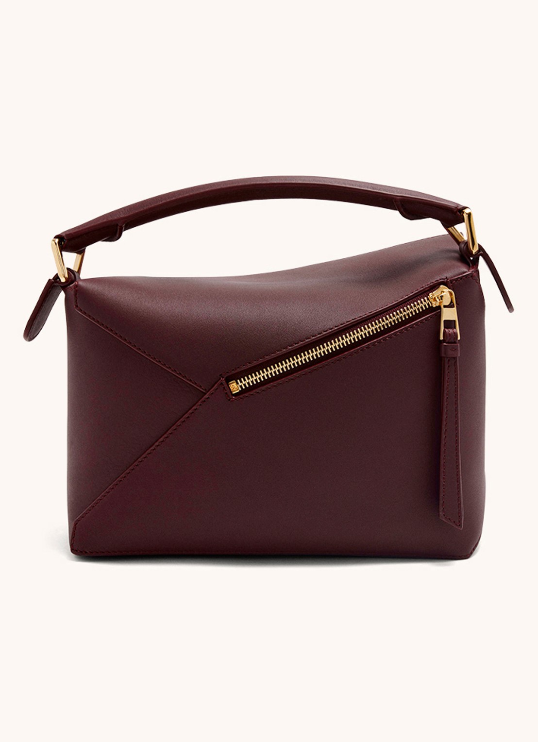 LOEWE Puzzle Edge Small handtas van kalfsleer - detail 4 bordeauxrood