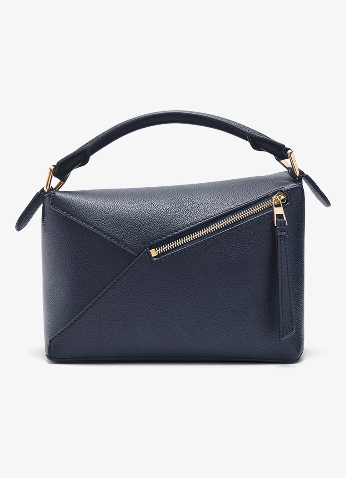 LOEWE Puzzle Edge Small handtas van kalfsleer - achterkant 6 donkerblauw