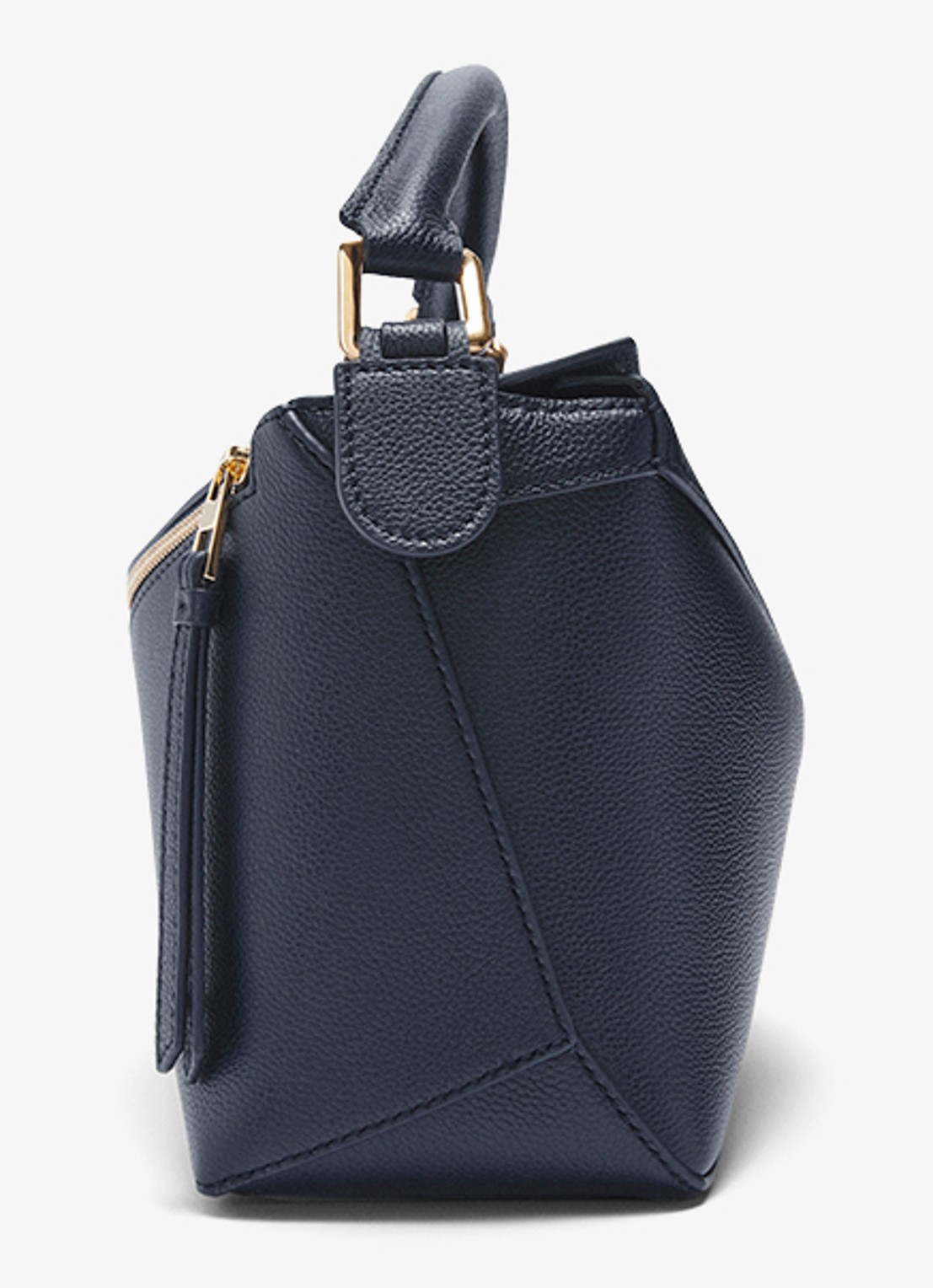 LOEWE Puzzle Edge Small handtas van kalfsleer - detail donkerblauw