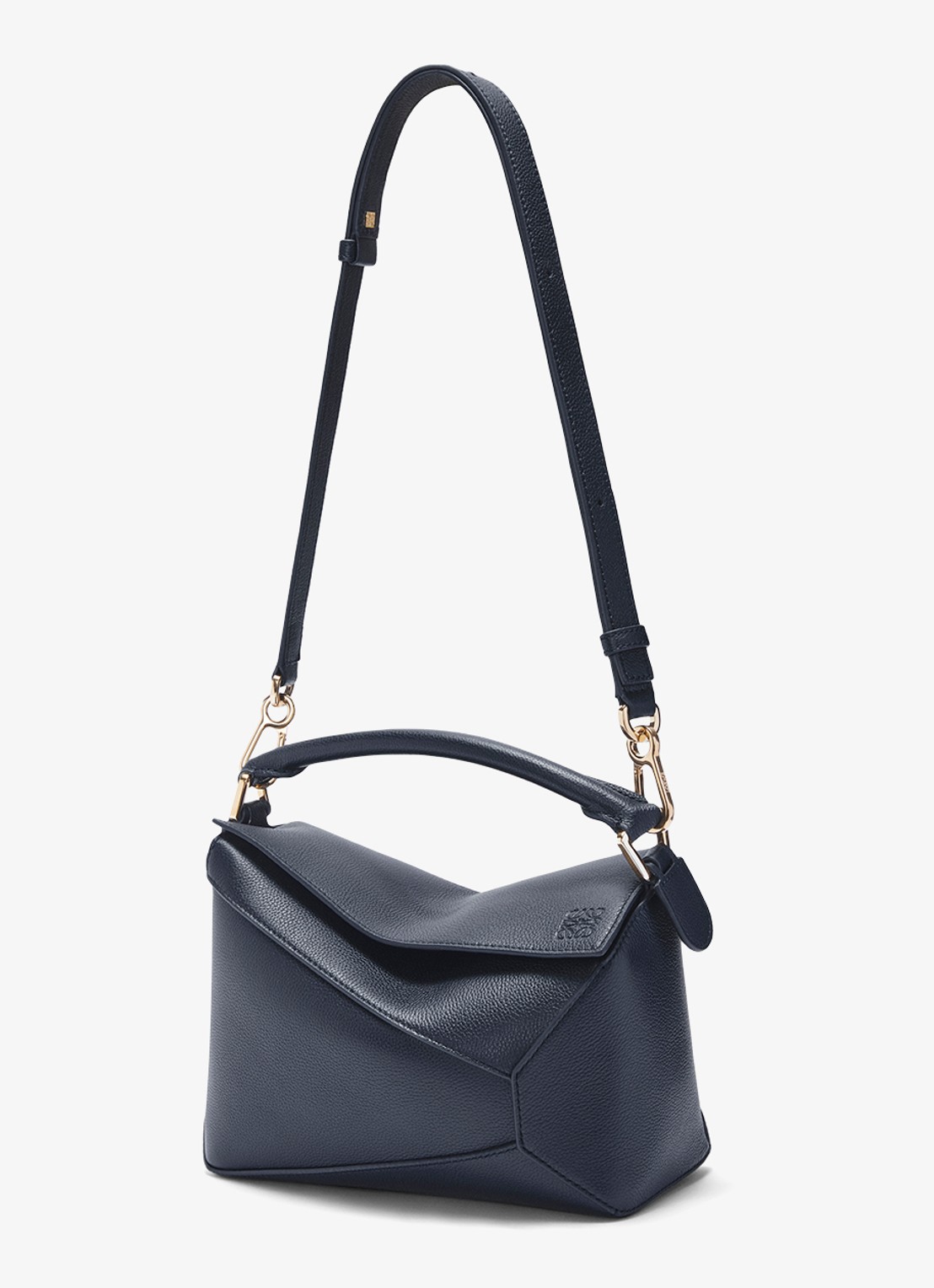 LOEWE Puzzle Edge Small handtas van kalfsleer - detail 2 donkerblauw