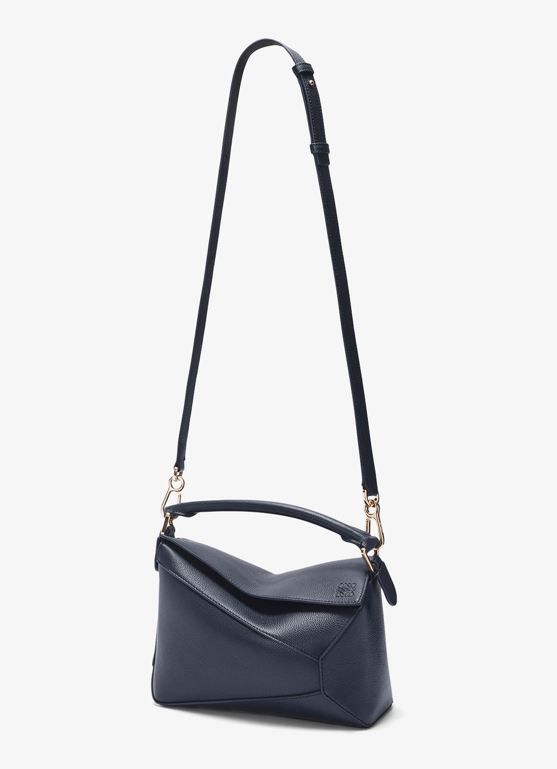 LOEWE Puzzle Edge Small handtas van kalfsleer - detail 3 donkerblauw