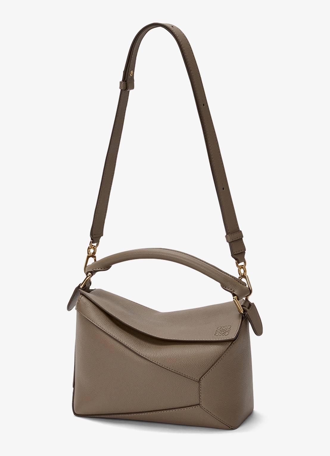 LOEWE Puzzle Edge Small handtas van kalfsleer - detail 5 taupe