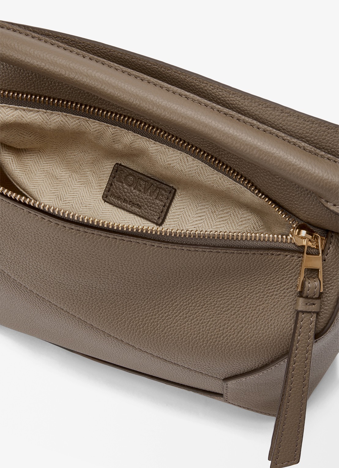 LOEWE Puzzle Edge Small handtas van kalfsleer - detail 7 taupe