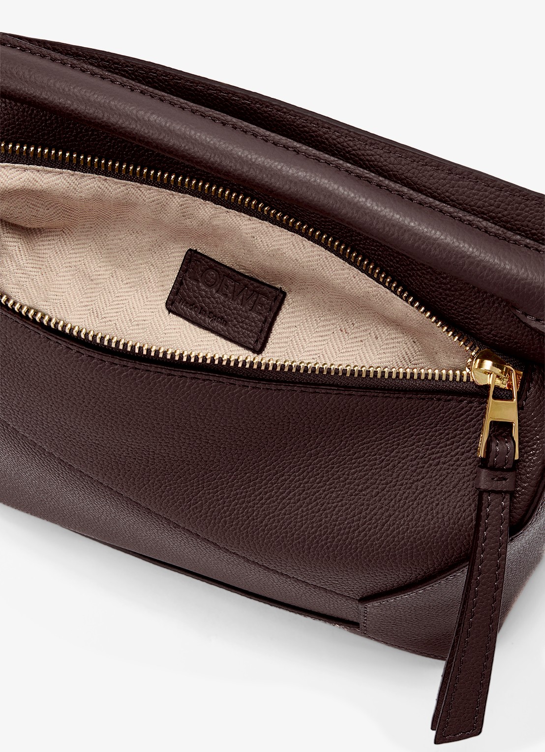 LOEWE Puzzle Edge Small handtas van kalfsleer - detail 6 donkerbruin