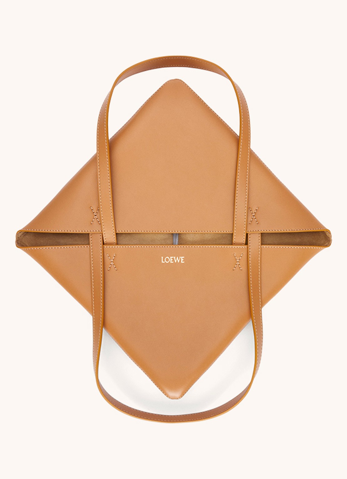 LOEWE Puzzle Fold Medium shopper van kalfsleer - detail 4 camel