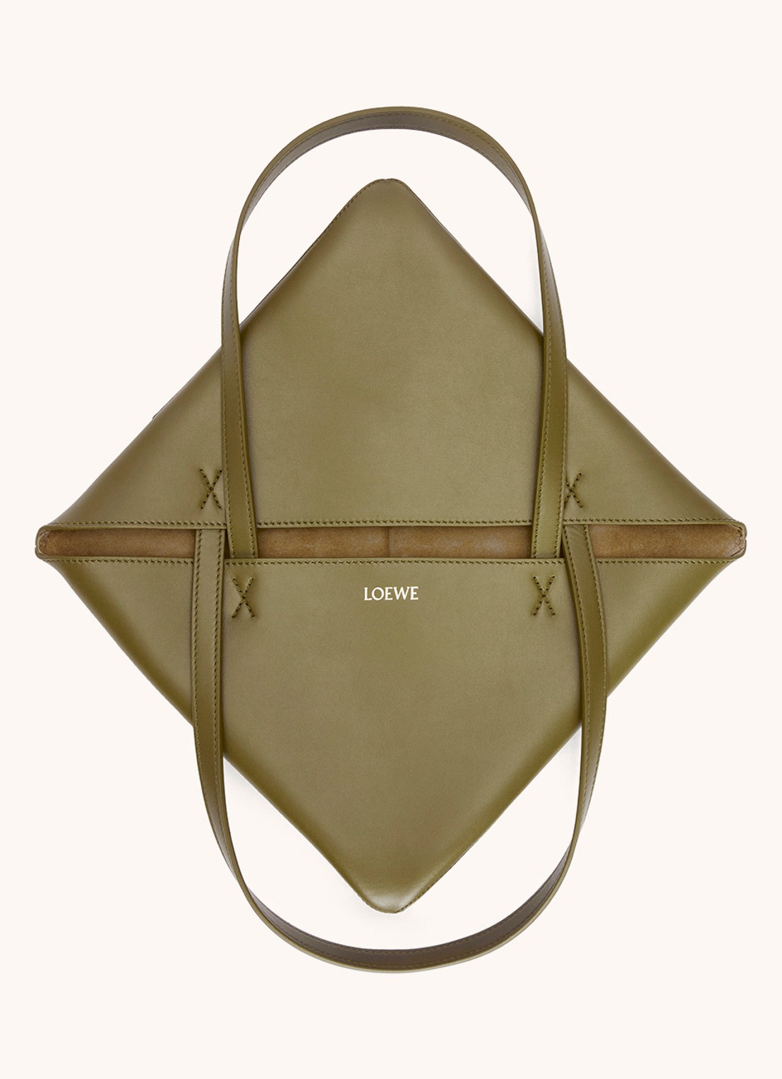 LOEWE Puzzle Fold Medium shopper van kalfsleer - detail 2 donkerblauw