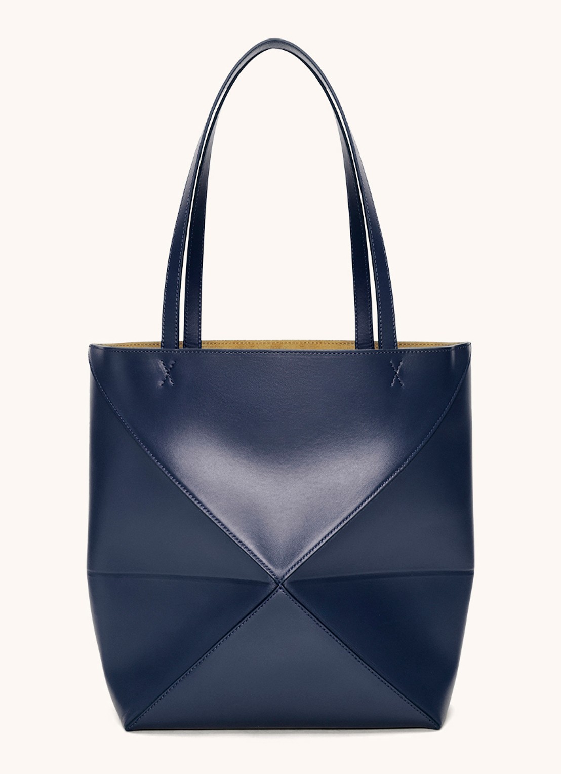 LOEWE Puzzle Fold Medium shopper van kalfsleer - achterkant 6 donkerblauw