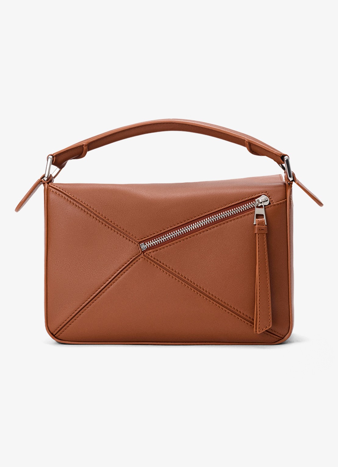 LOEWE Puzzle Layers Small handtas van kalfsleer - achterkant 8 bruin