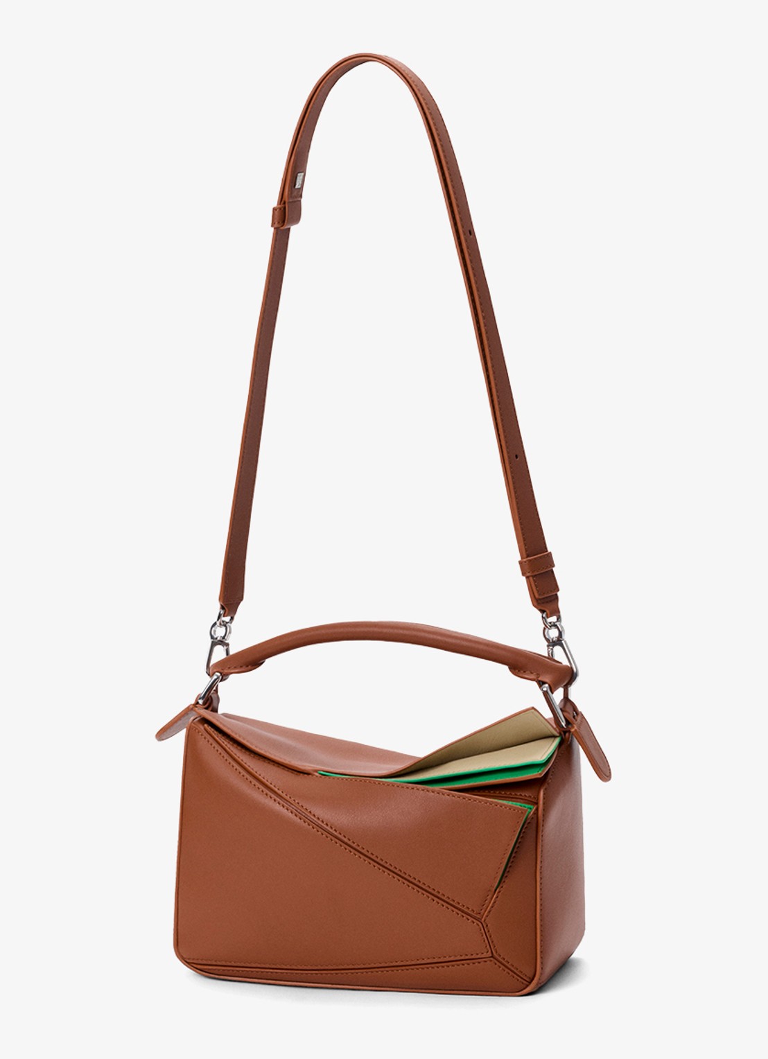 LOEWE Puzzle Layers Small handtas van kalfsleer - detail 2 bruin