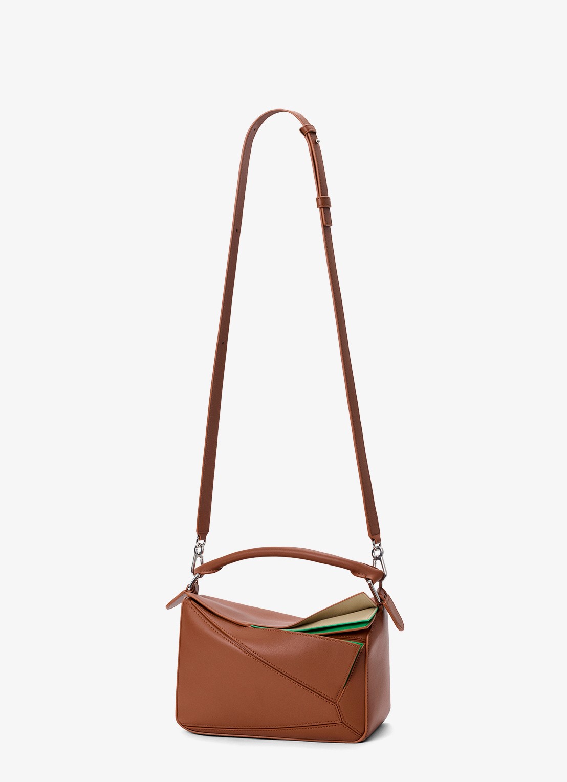 LOEWE Puzzle Layers Small handtas van kalfsleer - detail 3 bruin