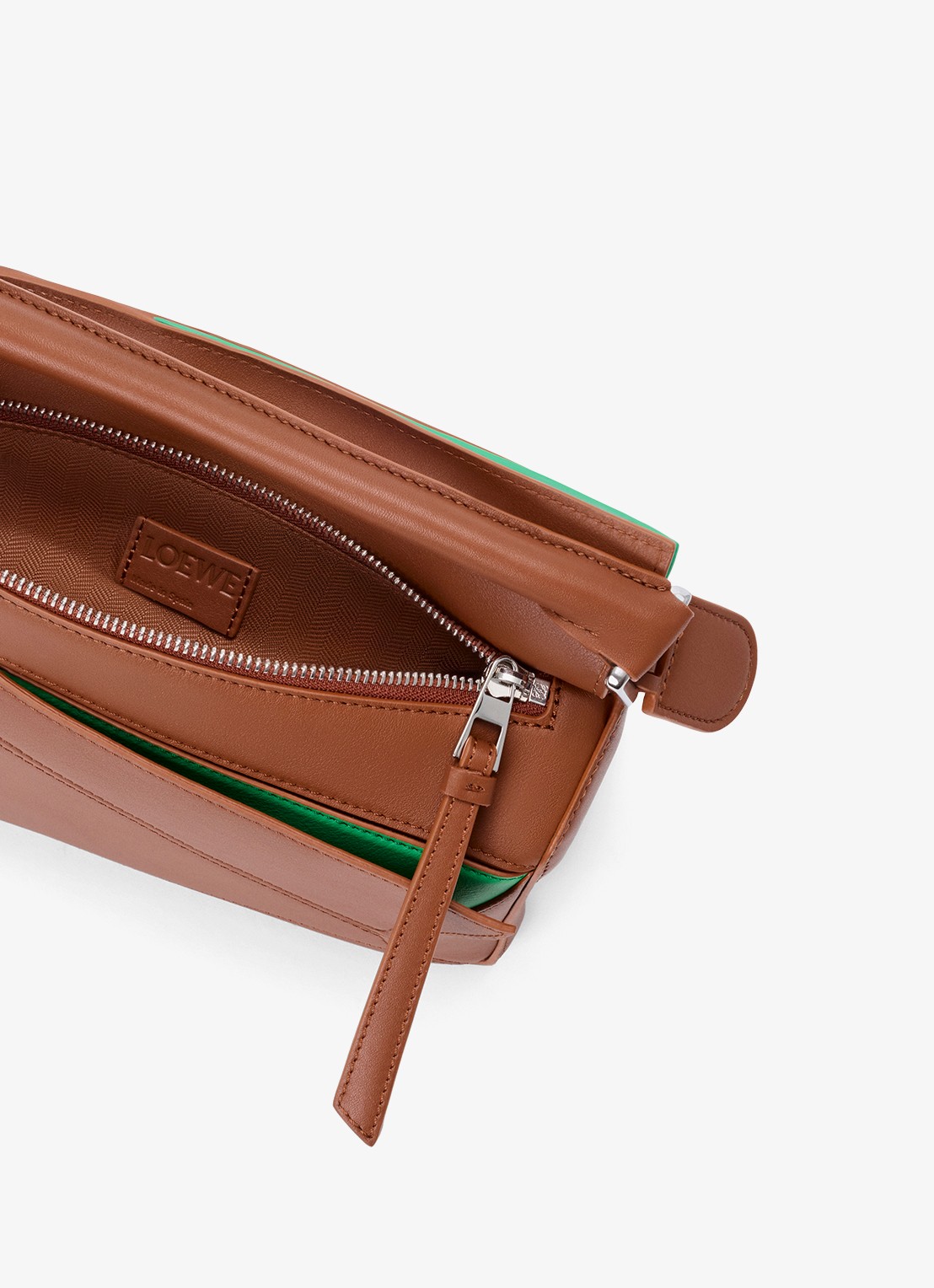 LOEWE Puzzle Layers Small handtas van kalfsleer - detail 4 bruin