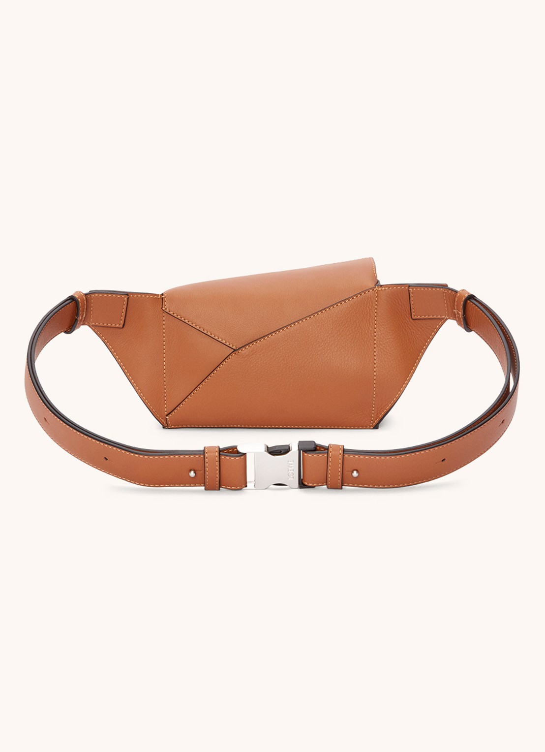 LOEWE Puzzle Mini crossbodytas van kalfsleer - achterkant 3 camel