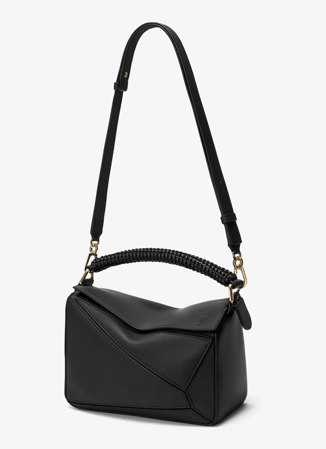 LOEWE Puzzle Small handtas van kalfsleer - detail 4 zwart
