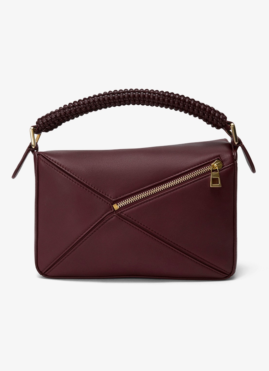 LOEWE Puzzle Small handtas van kalfsleer - achterkant 8 bordeauxrood