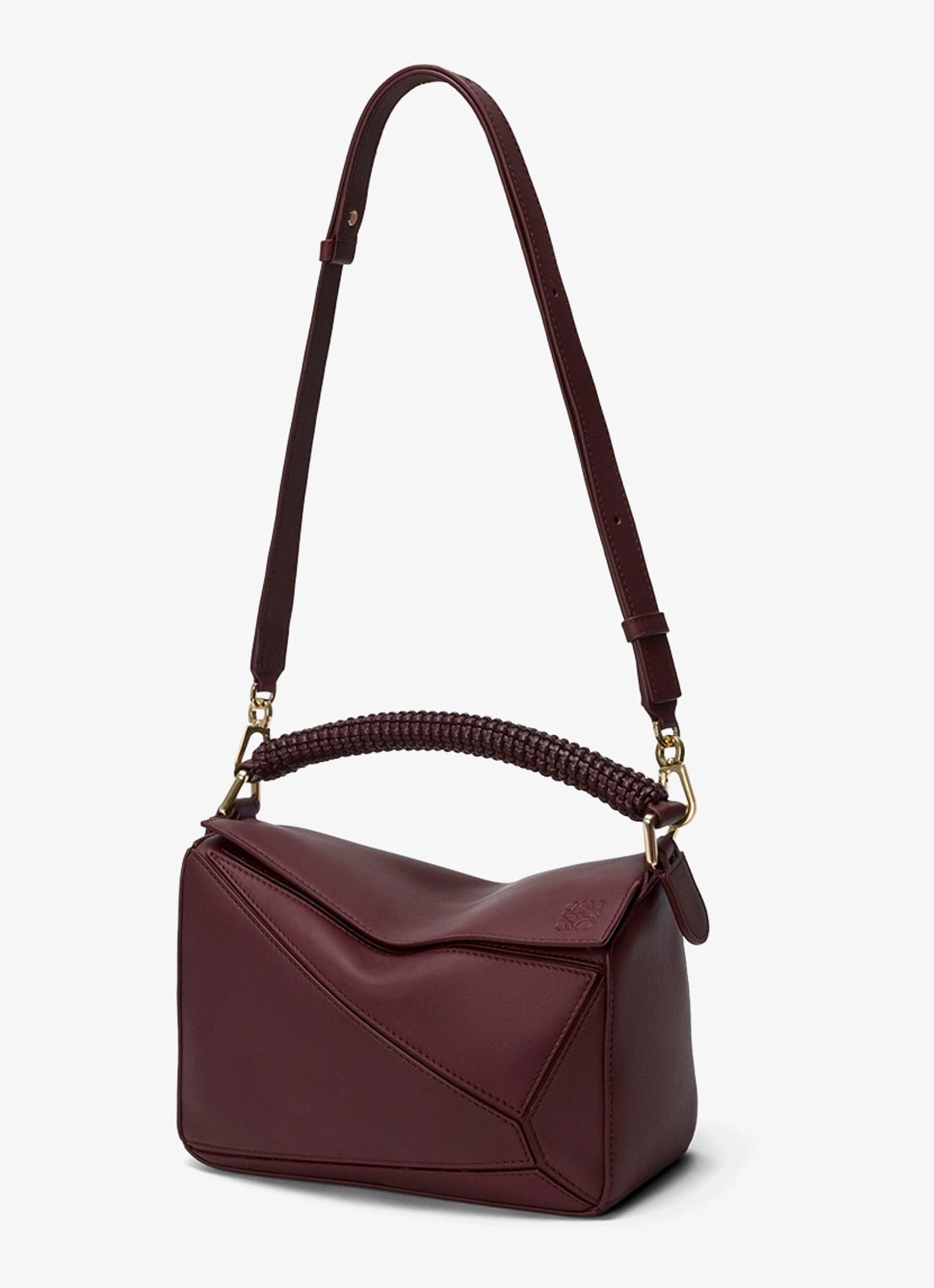 LOEWE Puzzle Small handtas van kalfsleer - detail 4 bordeauxrood