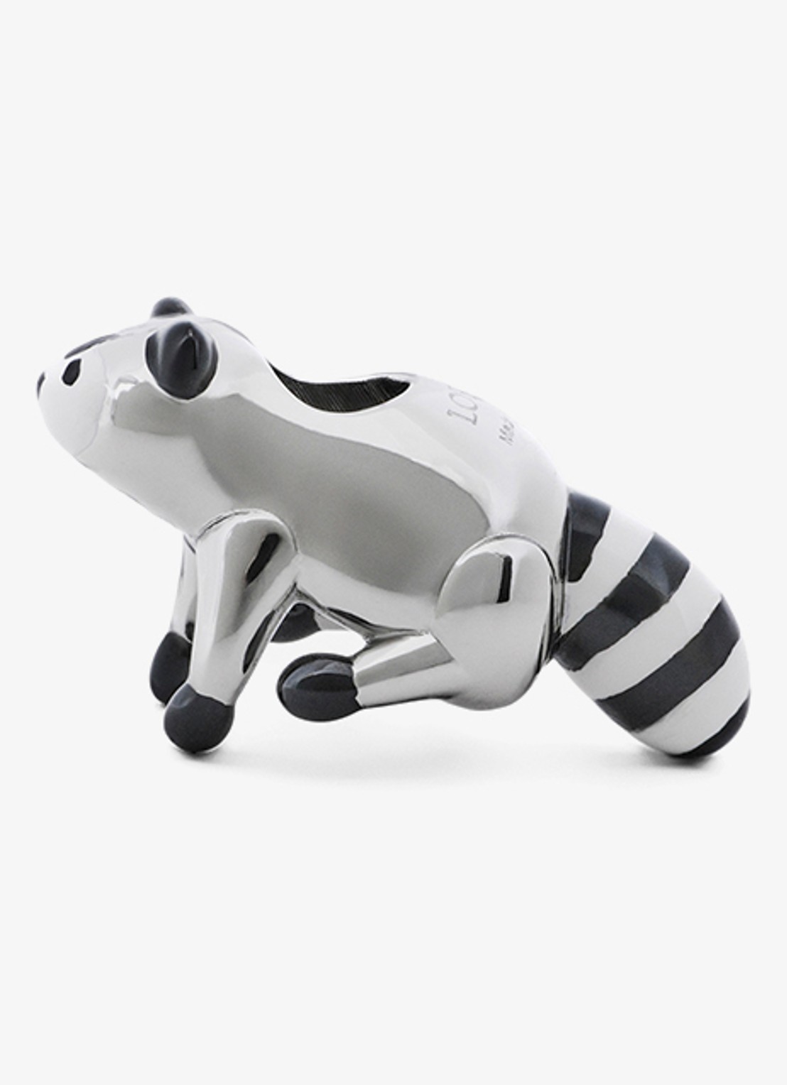LOEWE Raccoon Dice tasbedel - voorkant zilver