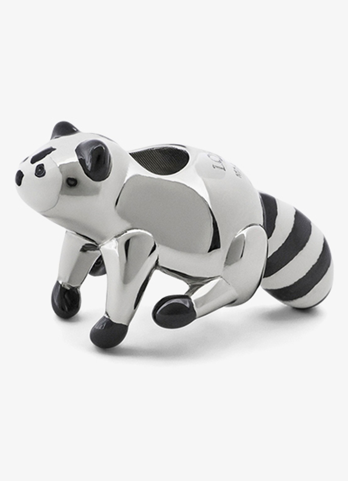 LOEWE Raccoon Dice tasbedel - voorkant 2 zilver