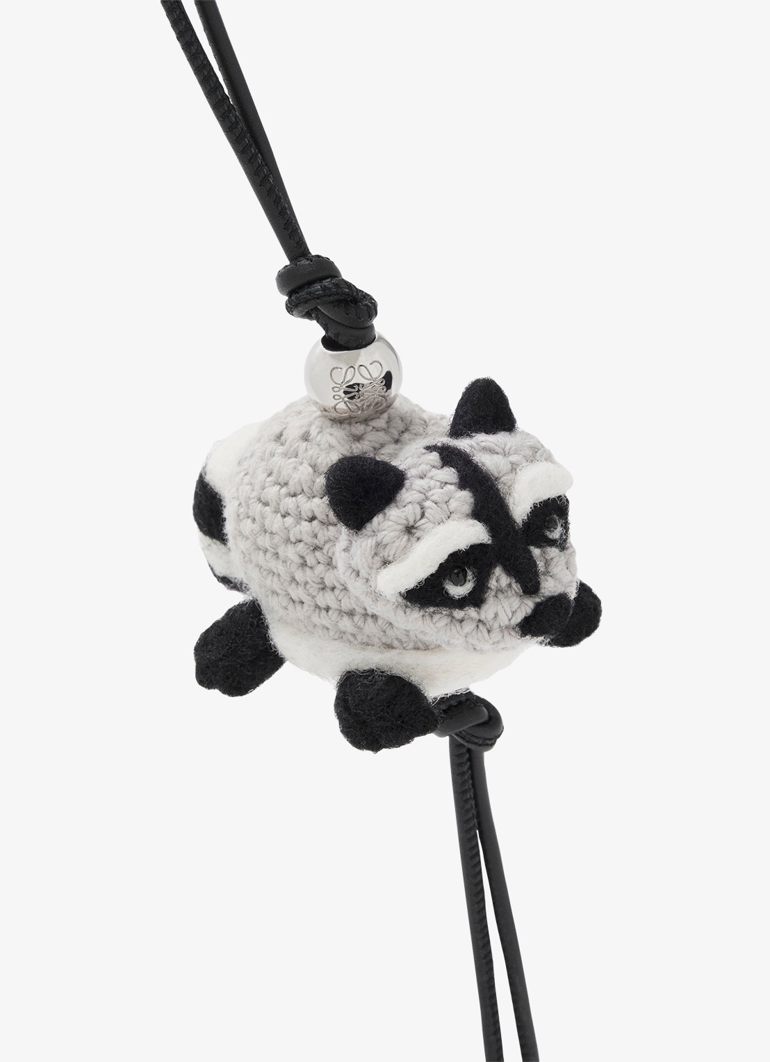 LOEWE Raccoon tasbedel van kalfsleer - voorkant 2 grijs