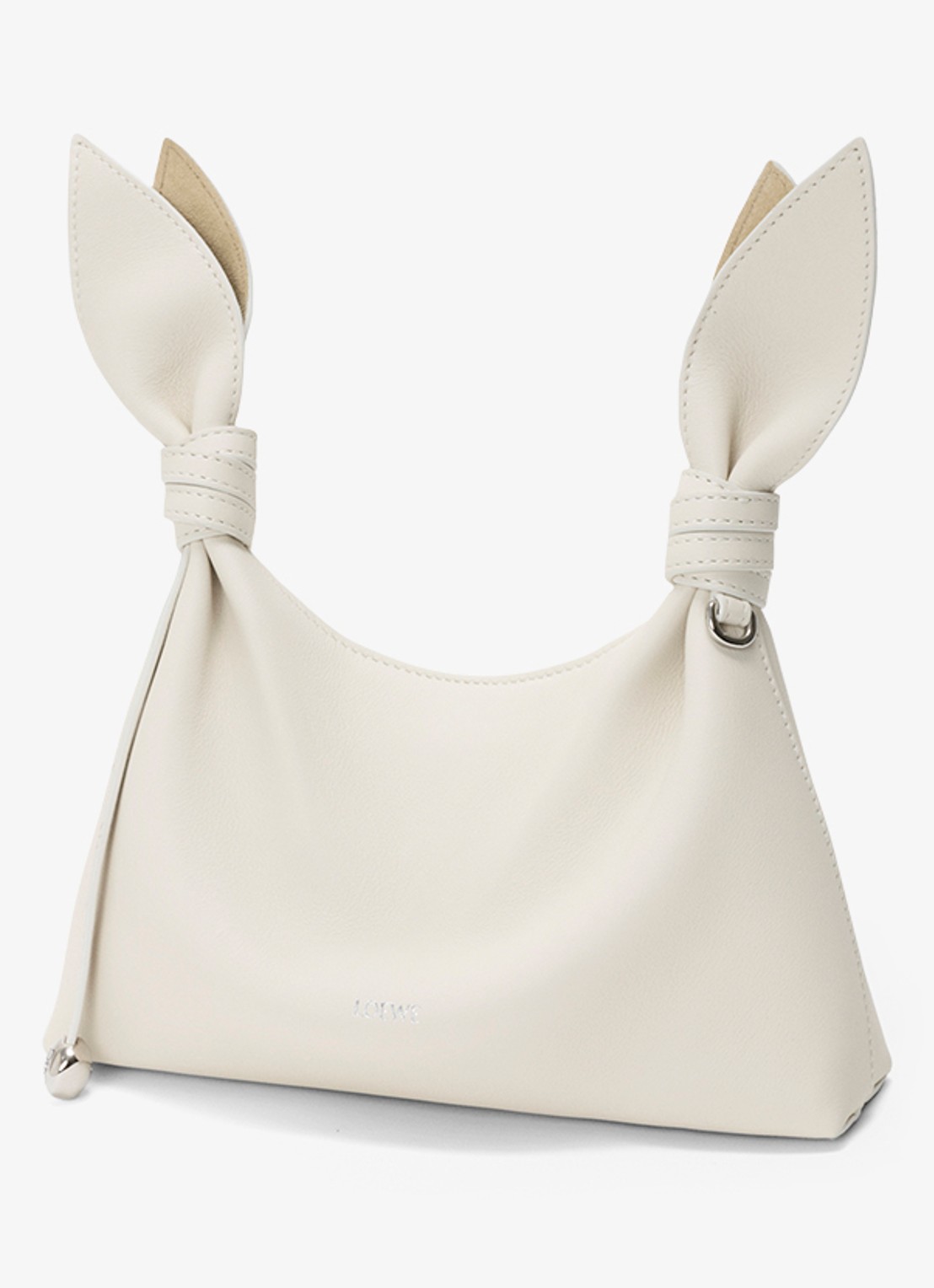 LOEWE Scarf Mini schoudertas van kalfsleer - voorkant 2 wit