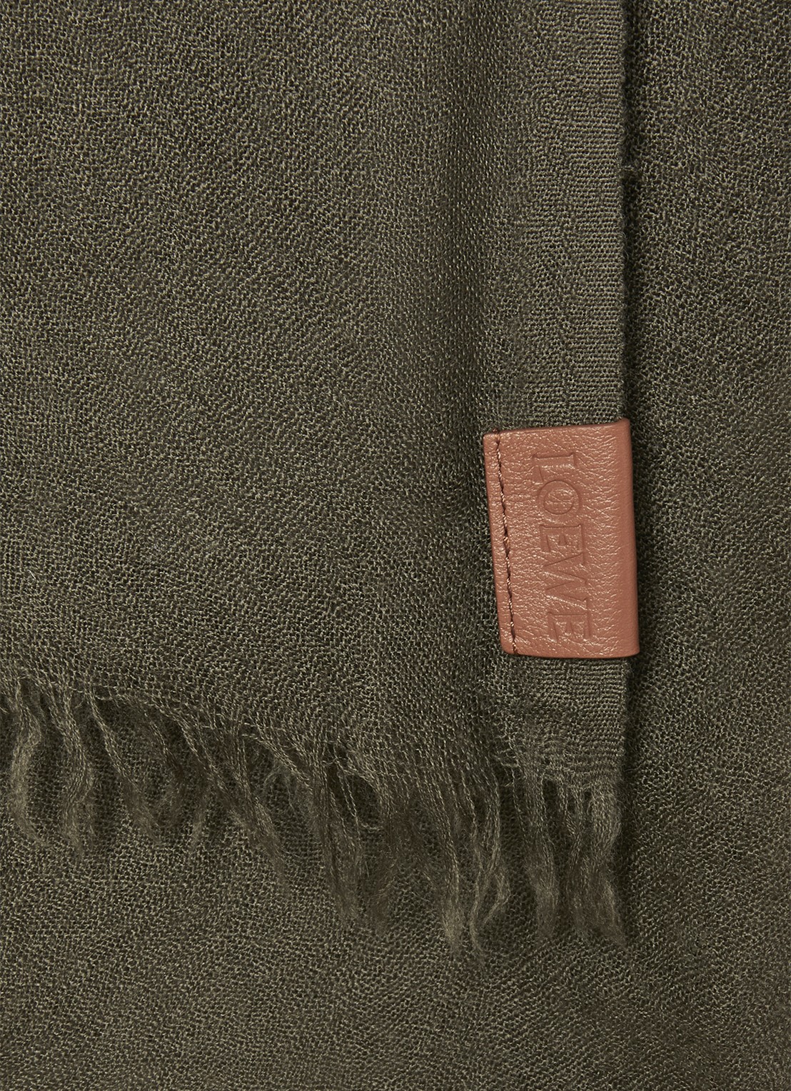 LOEWE Sjaal van kasjmier 195 x 70 cm - detail 4 groen