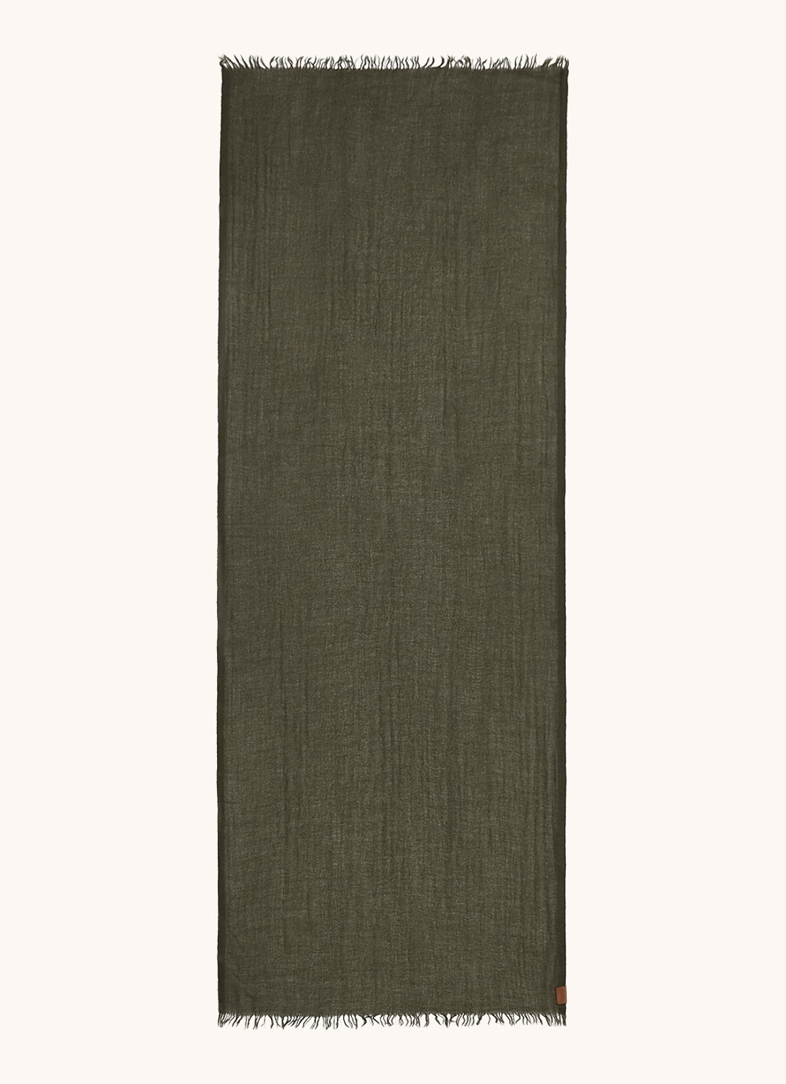 LOEWE Sjaal van kasjmier 195 x 70 cm - voorkant groen