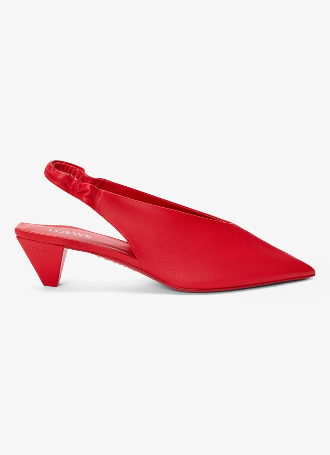LOEWE Slingback van lamsleer - voorkant 3 rood