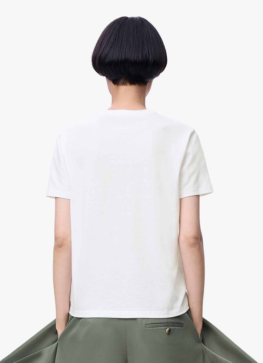 LOEWE T-shirt met logoborduring - achterkant 5 wit