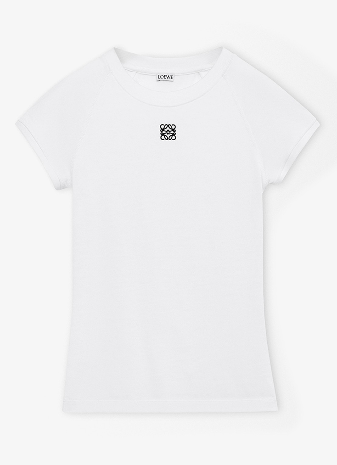 LOEWE T-shirt met logoborduring - voorkant 2 wit