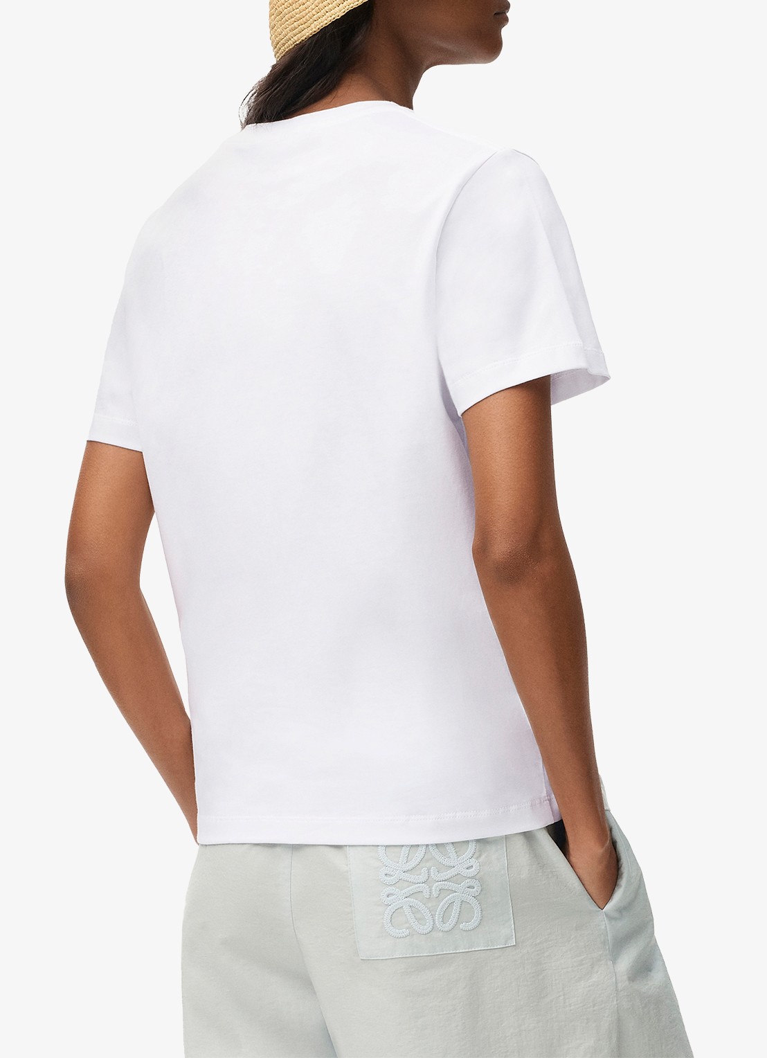 LOEWE T-shirt met logoborduring - achterkant 5 wit