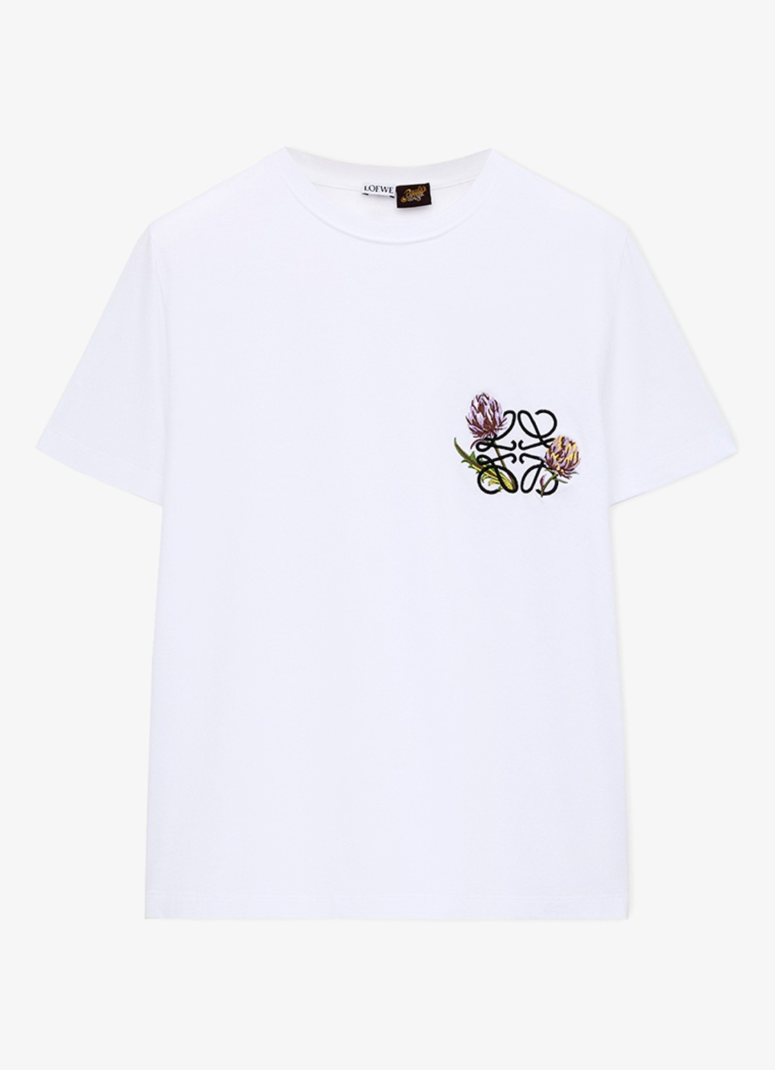 LOEWE T-shirt met logoborduring - voorkant wit