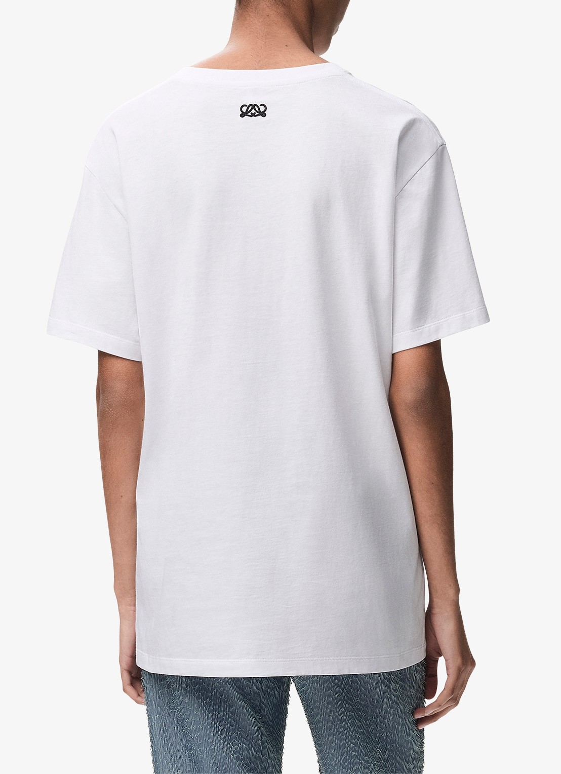 LOEWE T-shirt met logoborduring - achterkant 3 wit