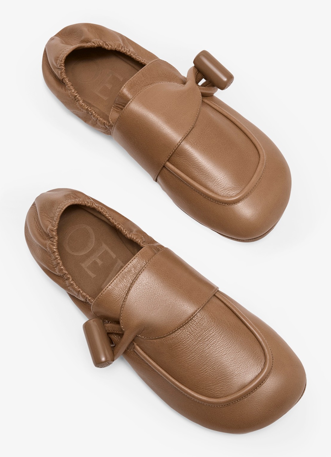 LOEWE Toggle loafer van kalfsleer - detail 3 bruin