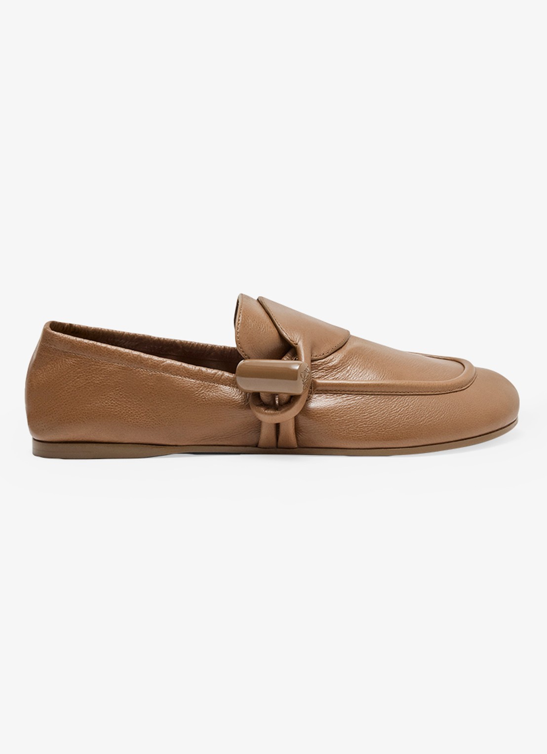 LOEWE Toggle loafer van kalfsleer - voorkant bruin