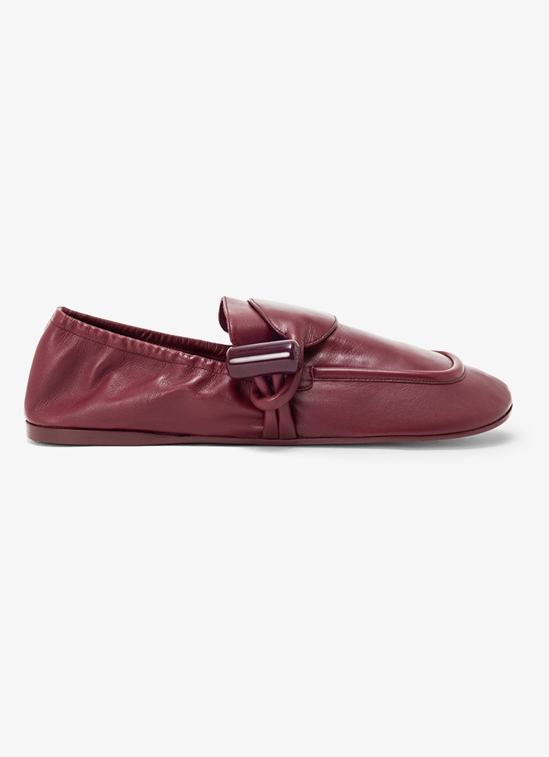 LOEWE Toggle loafer van kalfsleer - voorkant donkerrood