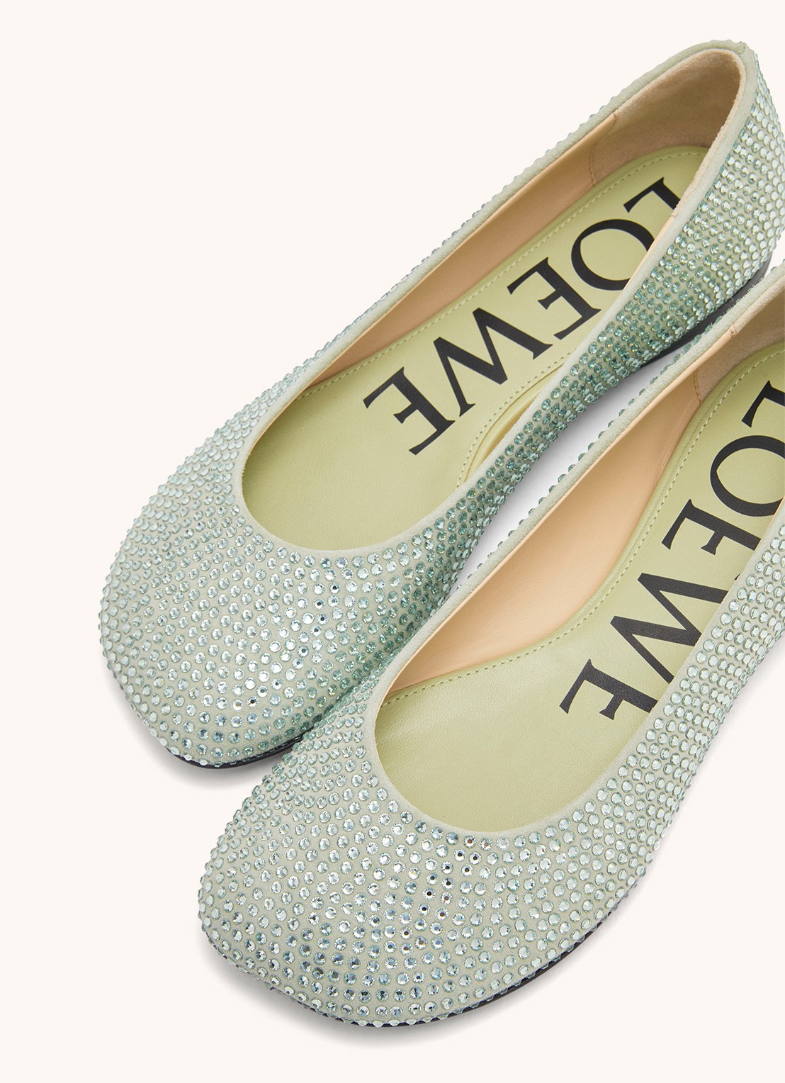 LOEWE Toy ballerina van geitenleer - detail 5 lichtgroen