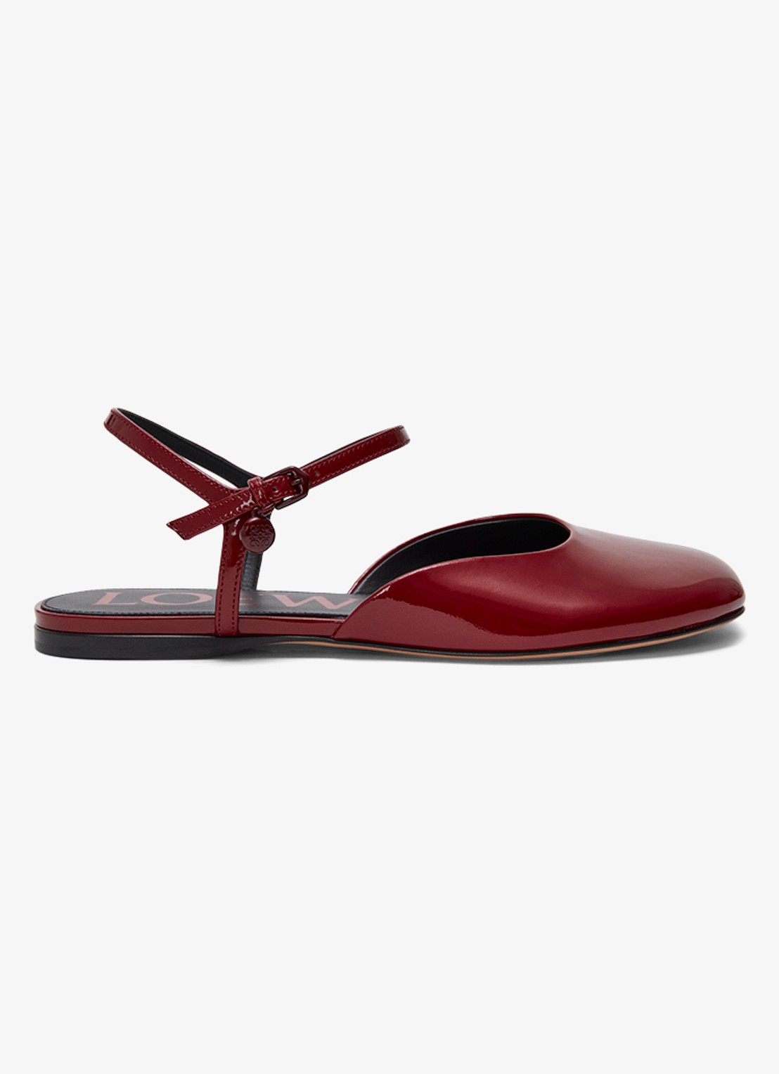LOEWE Toy sandaal van lakleer - voorkant 4 donkerrood