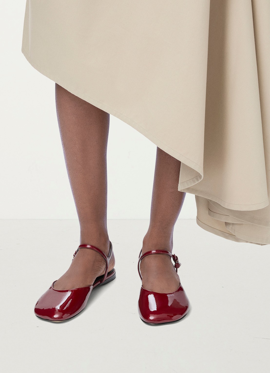 LOEWE Toy sandaal van lakleer - voorkant 5 donkerrood