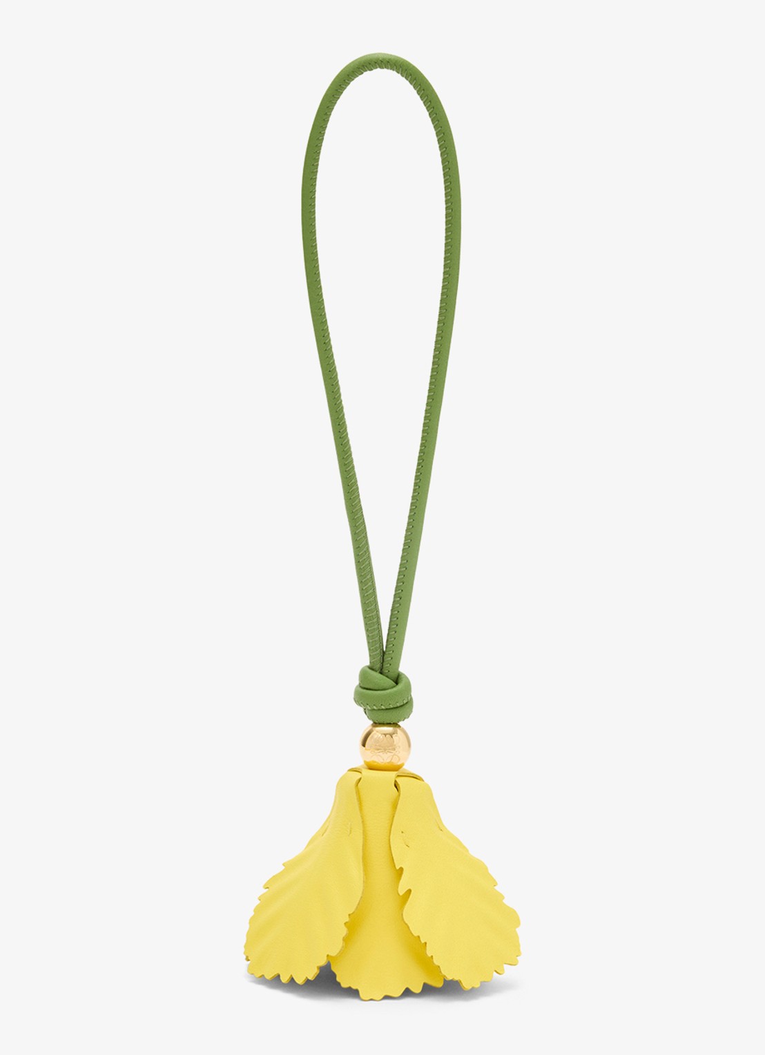 LOEWE Tulip tasbedel van kalfsleer - voorkant geel