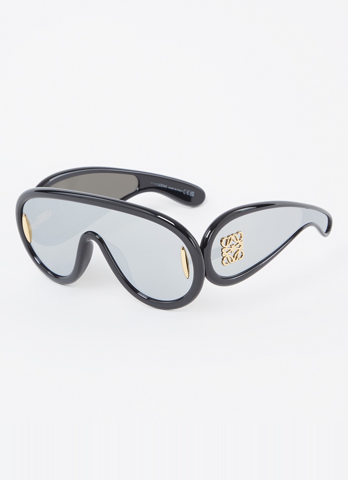LOEWE Wave Mask zonnebril LW40108I - voorkant zwart