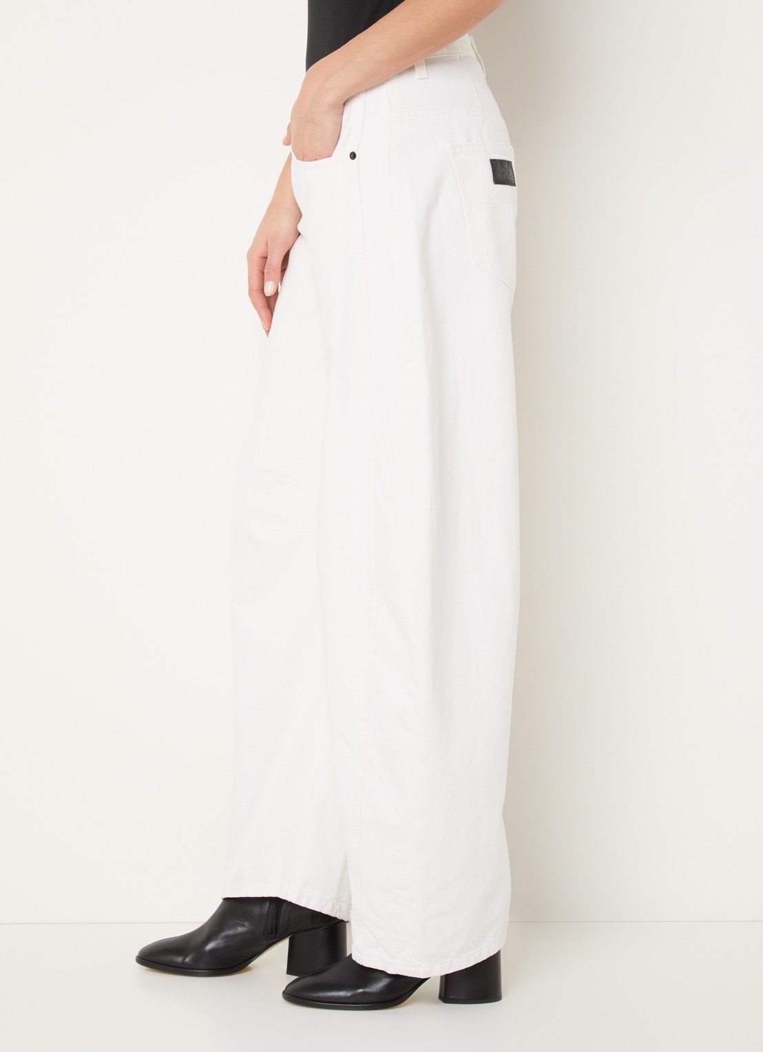 Lois Aliana high waist loose fit jeans met gekleurde wassing - detail 3 gebroken wit