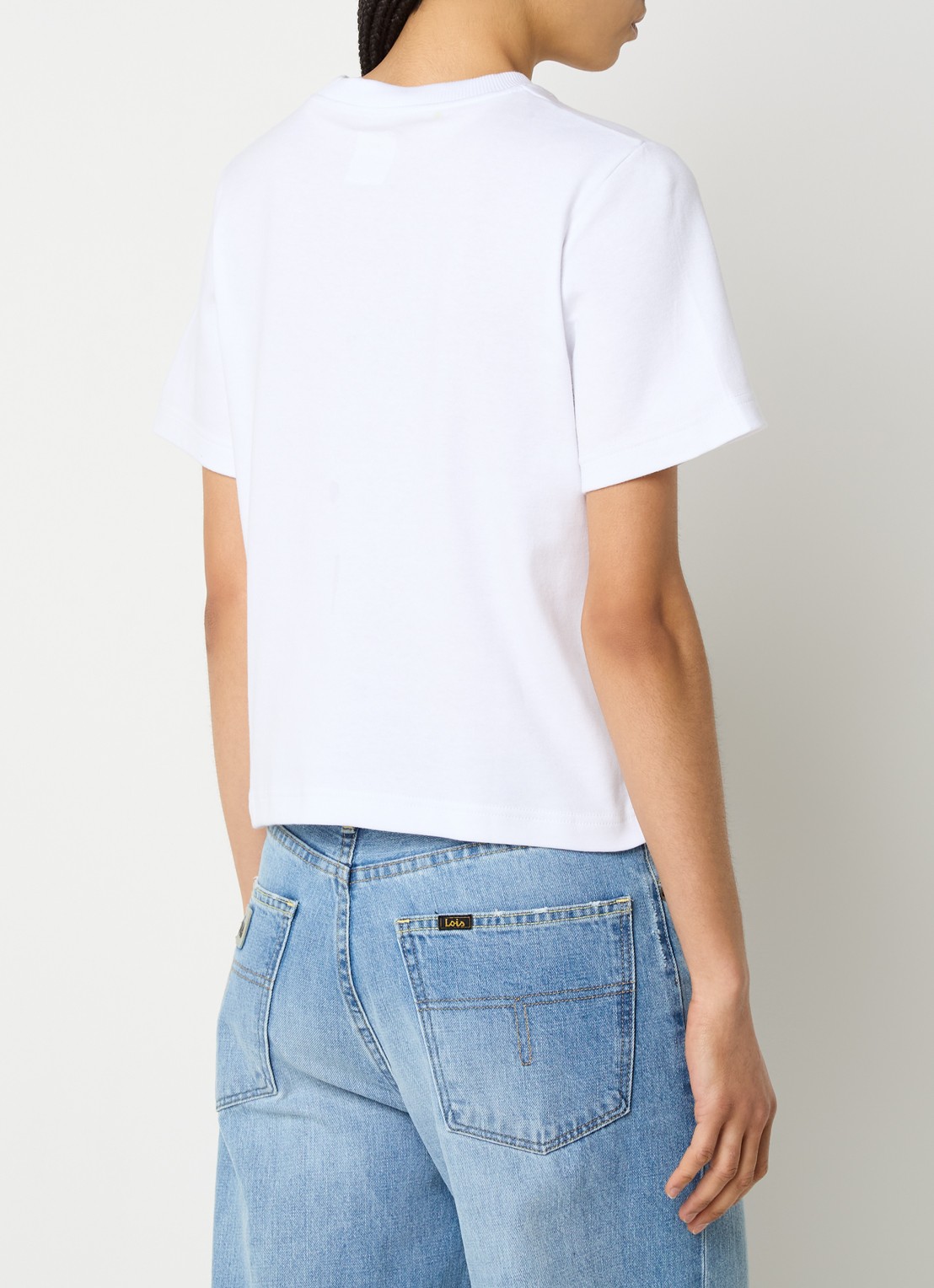 Lois Cherry T-shirt met logo - achterkant wit